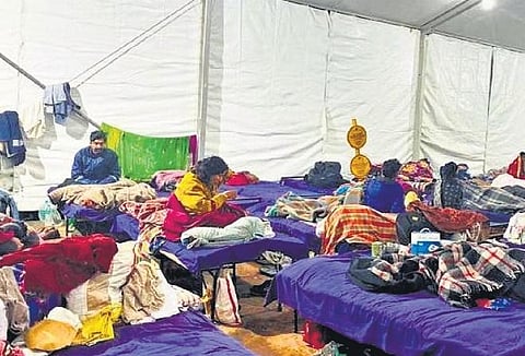 A warm gesture: Govt sets up 190 tents for homeless