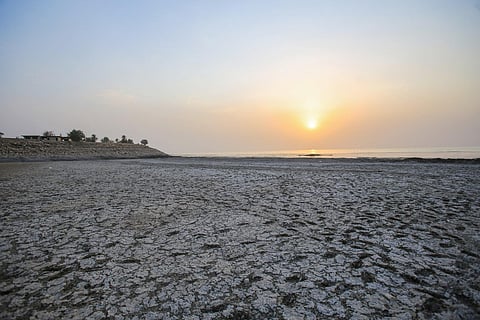 FILE - A picture shows the receding waterline of the Habbaniyah lake affected by severe drought in Iraq's Anbar province, on August 11, 2023. (Photo | AFP)