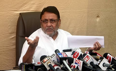 Former Maharashtra minister and senior Nationalist Congress Party (NCP) leader, Nawab Malik. (File photo)