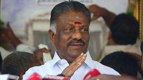 Former Tamil Nadu Chief Minister O Panneerselvam. 