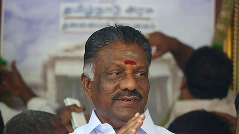 Former Tamil Nadu Chief Minister O Panneerselvam. 