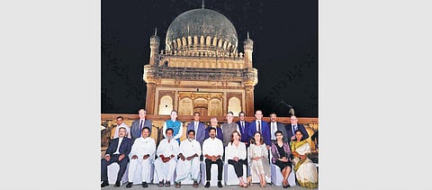 Chief Minister A Revanth Reddy hosted foreign delegates from 13 different countries at the Qutb Shahi Tombs on Tuesday. He appealed to the guests to utilise the opportunities to invest in Telangana,