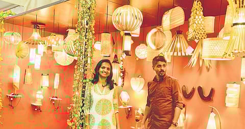 Henna from Wayanad with her bamboo lanterns