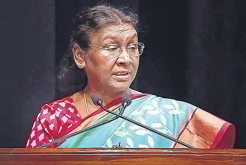 President Droupadi Murmu conferred the Swachh Survekshan awards 2023 at New Delhi on January 11, 2024. (File Photo| PTI)