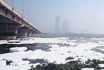 File photo of polluted Yamuna river.