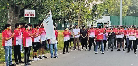 The promotional marathon organised by the Group of Technology Companies at Technopark. (Photo | Express)