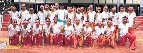 39 year old K Sambaiah, native of Phirangipuram of Guntur has been striving to ensure that Silambam gets its due recognition. (Photo | Express)