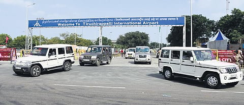 Ahead of PM Modi's visit, security has been increased at the Tiruchy International Airport. (Photo | M K Ashok Kumar, EPS)