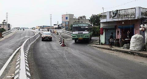 The officials after constructing the flyover, has now began the land acquisition works to complete the project and inaugurate the facility for the people. (Photo | Express)
