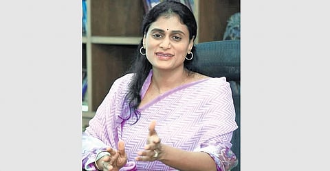 YSRTP chief YS Sharmila.