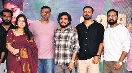 Dinakar Thoogudeepa and  Dhananjay at the teaser launch of Kerebete