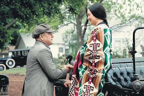 Leonardo DiCaprio and Lily Gladstone in 'Killers of the Flower Moon'.