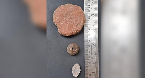 Ranjith, the state government archeological officer, conducted an premilinary survey for archeological excavation at Gundureddiyur near Yelagiri hills on Tuesday | Express