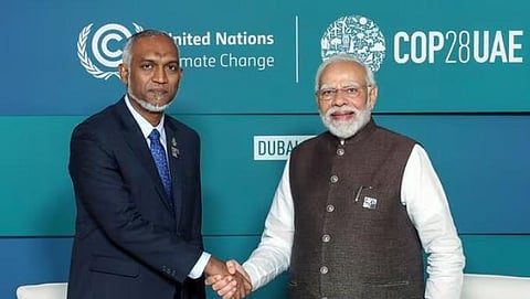 Prime Minister Narendra Modi and Maldivian President Mohamed Muizzu | ANI