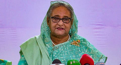 Former Bangladesh Prime Minister Sheikh Hasina.  