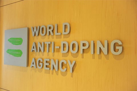 Logo of the World Anti-Doping Agency. 