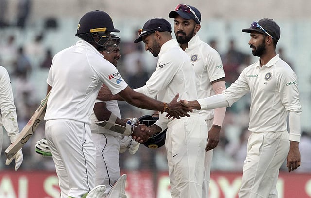 Players of both sides after the match | AP