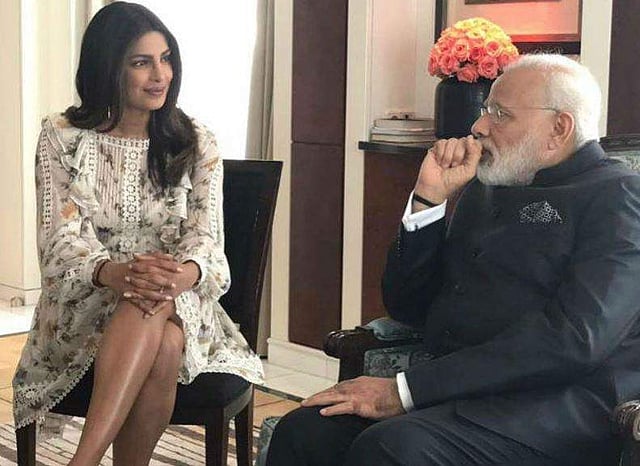 Priyanka Chopra and PM Modi. 
