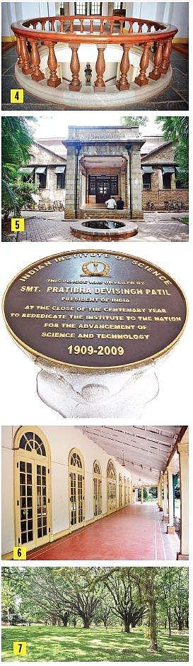 4. The building was built in neo-colonial style of architecture 5. The inorganics and physical chemistry department 6. A corridor with Victorian style doors 7. The institute is a home to 112 species of trees