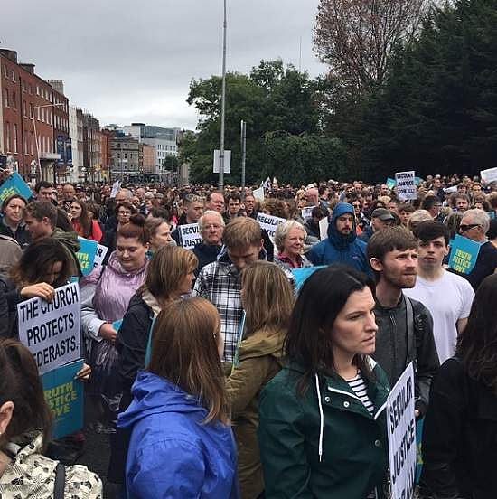 Protesters at the Dublin gathering (Photo | Twitter)