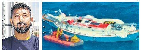 Abhilash Tomy is being shifted from his yacht Thuriya to French vessel Osiris