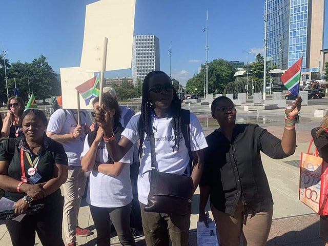 The #ClassroomsNotCages protest. (Photo | Twitter)