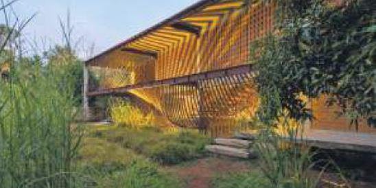 Night view of the residence