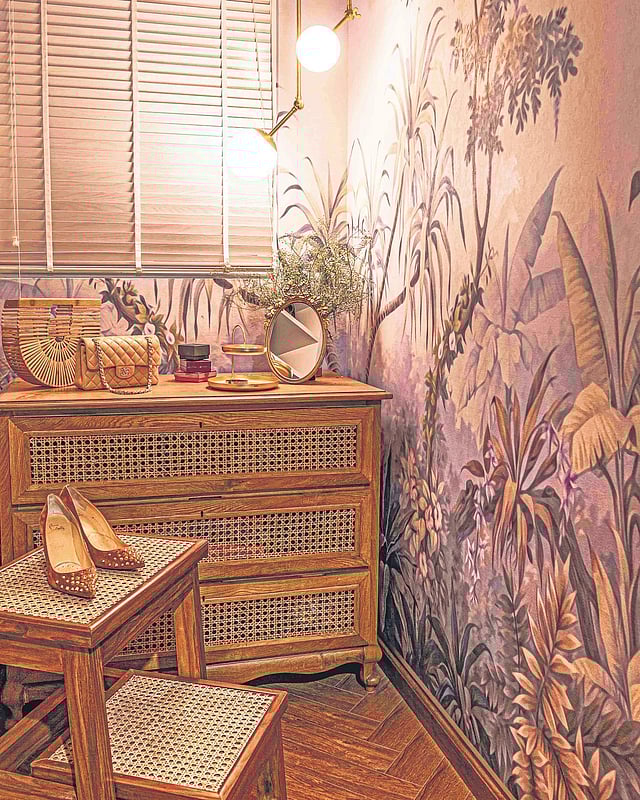 Table made of bamboo