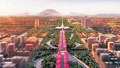 Graphic design of proposed Amaravati capital city