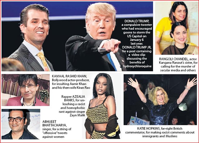 BANNED TWEEPLES: Some influential people whose Twitter accounts were suspended