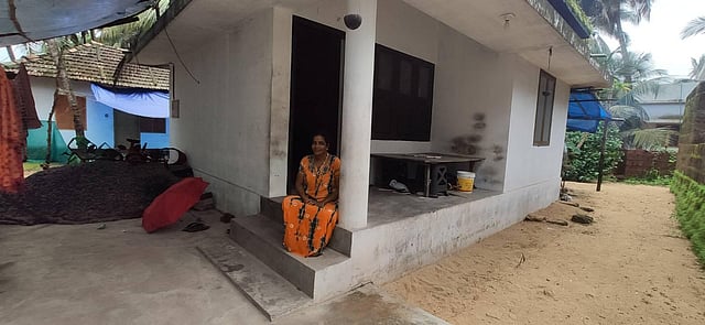 Daily wage labourer Ratnavathi and her fisherman husband KPP Sreedharan and their three daughters are forced to live in a cramped one-room house because rules won't allow them to build another room at Padna Kadappuram.