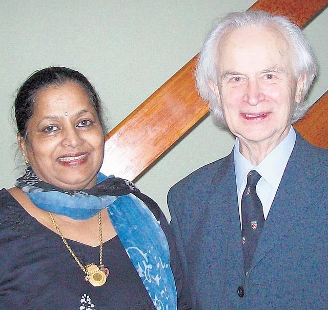 Omana Gangadharan with Prof Asher