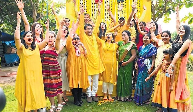 Swadesh and Nasrin at their wedding and haldi ceremonies at Puri