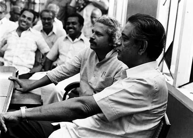 The two masters - Adoor and Ray.(Photo | The Adoor Archives)