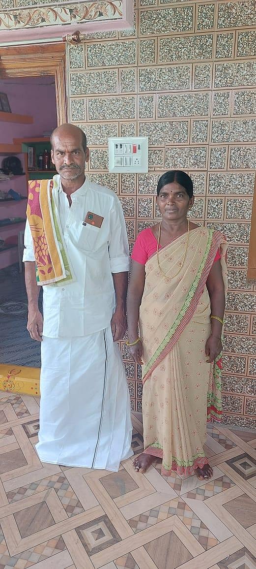 Her parents in Bandlapalli village, Anantapur