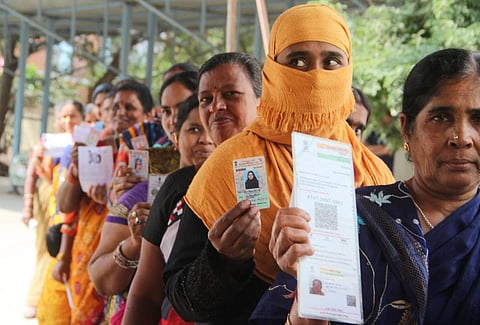 Hyderabad: People casting their vote in Hyderabad (Photo | EPS/S Senbagapandiyan)