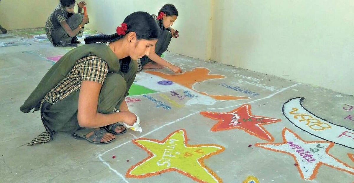 This school makes learning easy – with rangoli