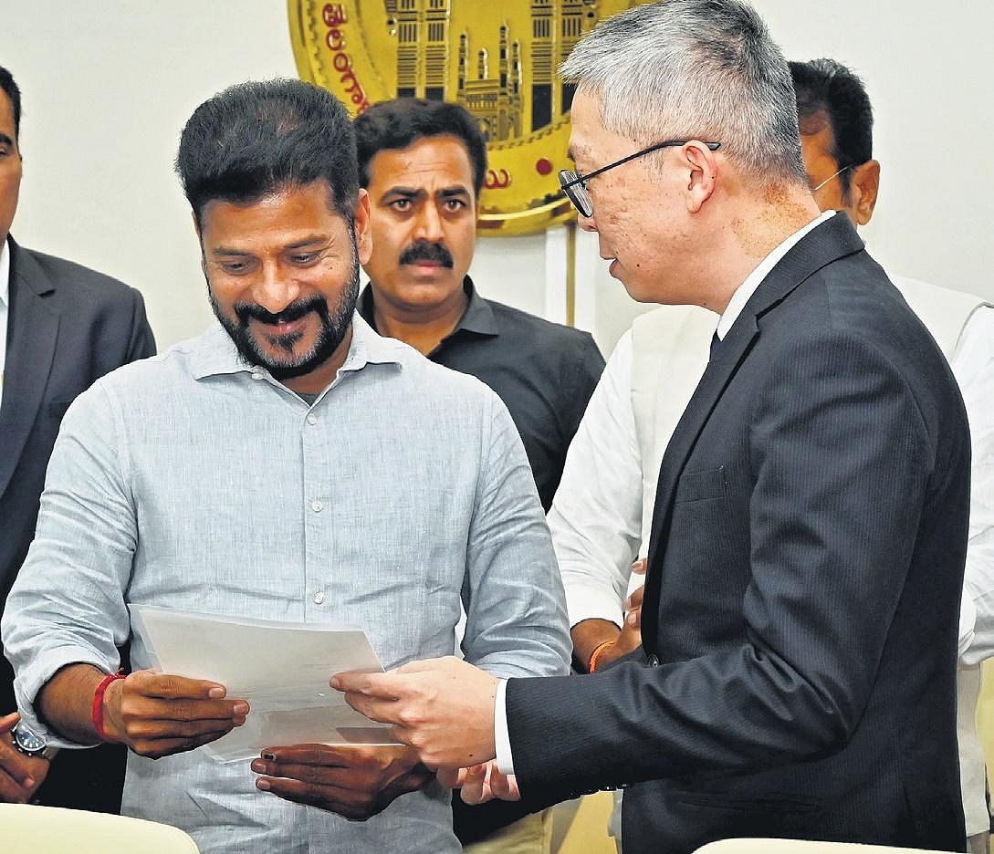 CM Revanth Reddy meets Foxconn delegation, assures govt support
