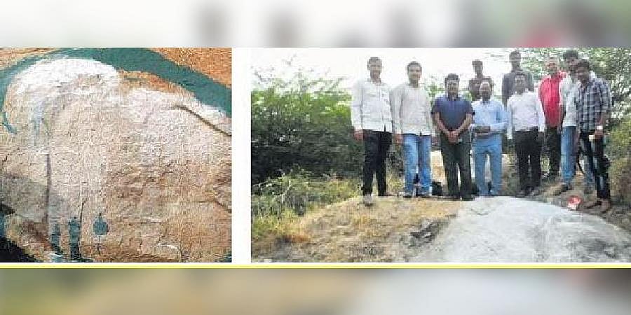 Two rock inscriptions found in Kadapa village in Andhra Pradesh