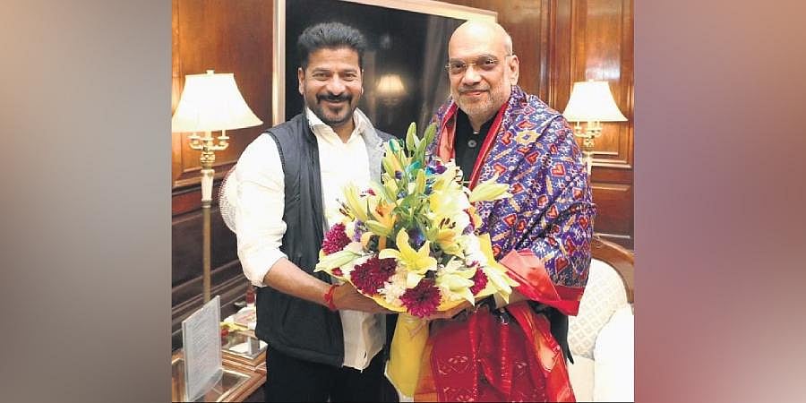 CM Revanth Reddy asks Shah to get AP to release dues to Telangana