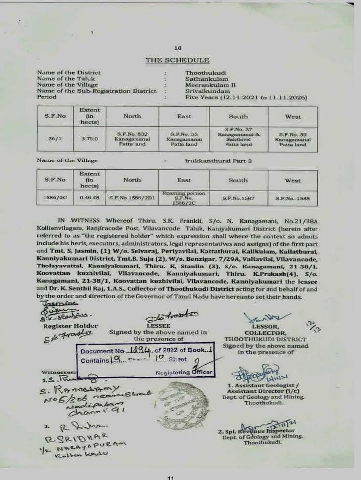 Quarry shut after collector's sign on lease document found forged