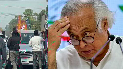 Congress leader Jairam Ramesh's car was attacked in Assam