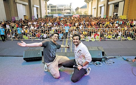 Rohan Joshi and Sahil Shah, the dynamic duo at Comic Con Hyderabad, injected pure joy into the audience with their uproarious jokes.