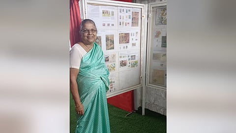 N Sridevi’s rare Ramayana stamps at the Sandesh Musuem Road Post Office.