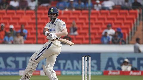 KL Rahul scored a calm 86 off 123 balls to lay the foundation for India's lead of 175 runs against England in the first Test in Hyderabad on Day 2. 
