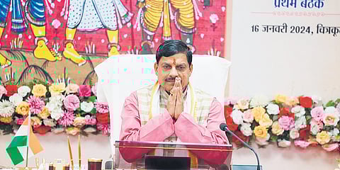 Chief minister Dr Mohan Yadav chairs a meeting in Chitrakoot.