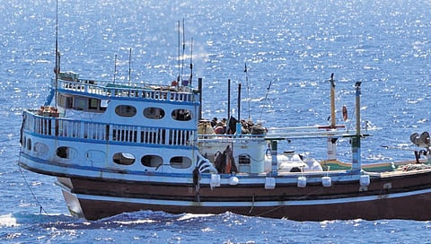The Iranian fishing vessel, FV Iman, was rescued by INS Sumitra on Monday. 