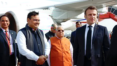 French President Macron arrives in Jaipur, to hold roadshow with PM Modi