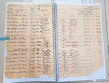 Page of the admission register containing Netaji Subhas Bose’ name.