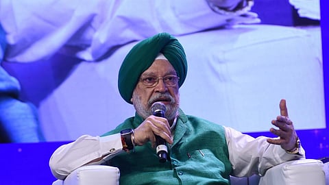 Union Minister Hardeep Singh Puri speaks on 'The Promise of GYAN: Viksit Bharat' at the  ThinkEdu Conclave 2024 in Chennai, on Wednesday.